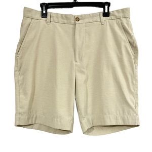Taylorbyrd Men’s Flat Front Shorts Size 36 Casual Relaxed Fit Cream Color Chino